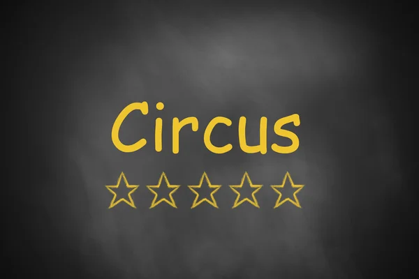 Zwarte schoolbord circus — Stockfoto