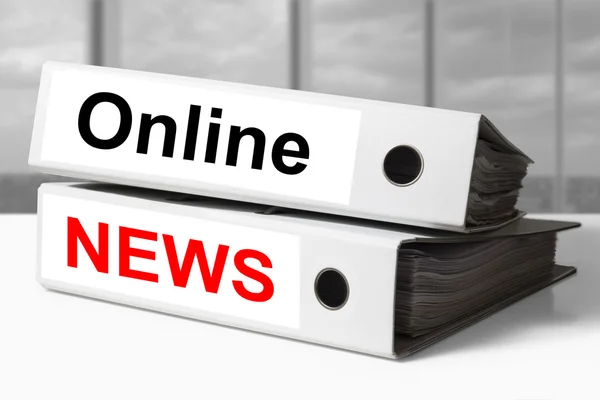 Büroordner Online News — Stockfoto