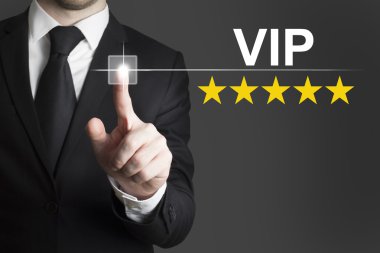 düğme VIP beş yıldız iterek işadamı