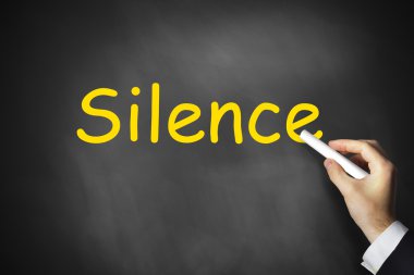 sessizlik Siyah Kara tahta yazma el