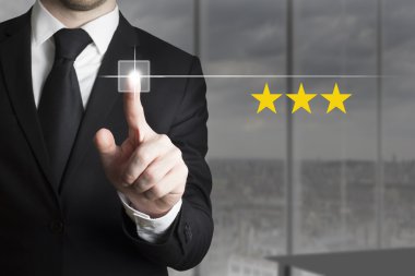 düğme üç yıldız iterek işadamı