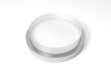 büyük yuvarlak beyaz Saydam düğmesini