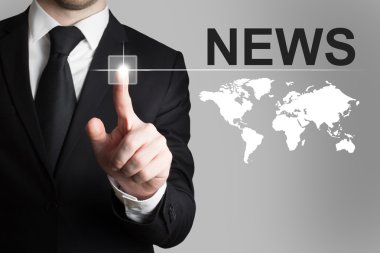 işadamı itme düğmesini haber DünyaHarita