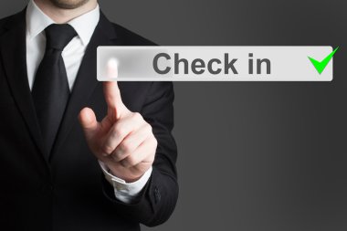 Düğme kontrol altında basarak işadamı