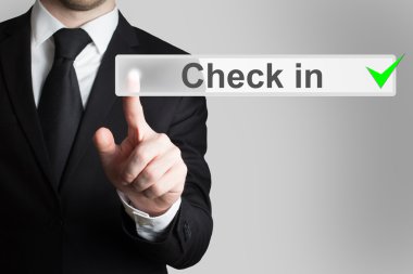Düğme kontrol altında basarak işadamı