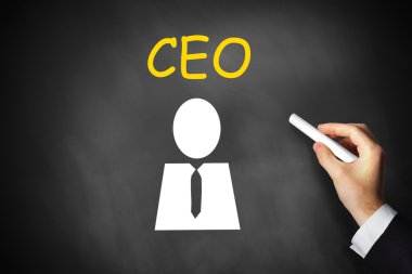 CEO Siyah Kara tahta yazma el