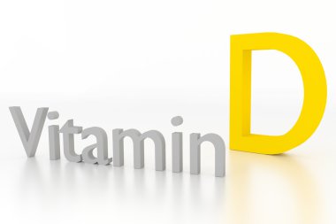 d vitamini illüstrasyon beyaz yüzeyi