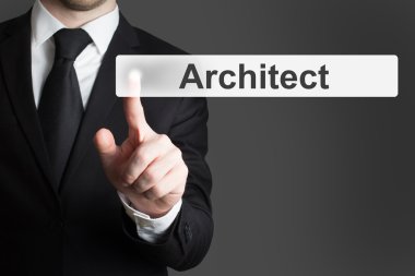 işadamı itme düğmesini mimar