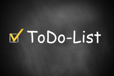 Siyah Kara tahta todo liste onay kutusunu kontrol