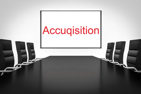 会议室的白板 accquisition — 图库照片