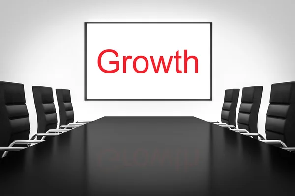 Conference room with whiteboard growth — Stock Photo, Image
