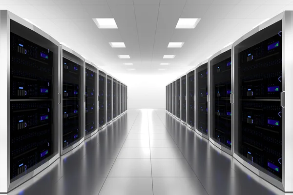 Grote server kamer datacenter internet illustratie — Stockfoto