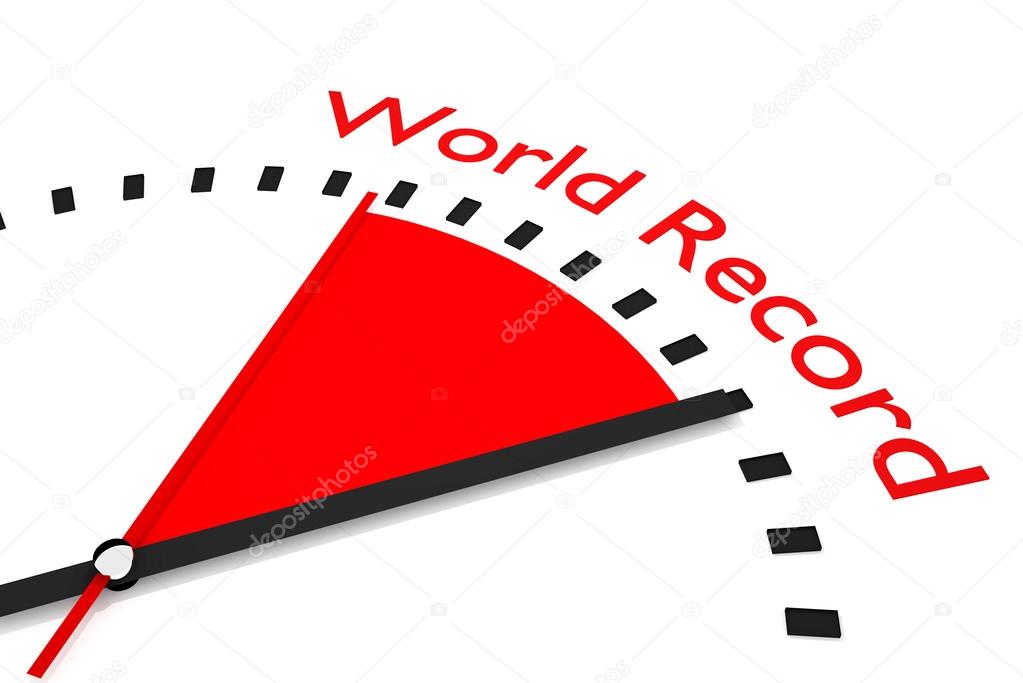 clock with red seconds hand area world record
