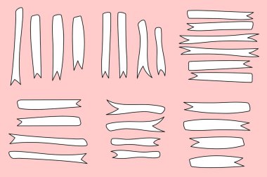 Büyük beyaz kurdeleler ve etiketler. El yapımı çerçeveler ve kurusıkı mermiler. Dekorasyon, afişler, şenlikli kartpostal tasarımı, simgeler, paketler, duvar kağıtları, baskılar için