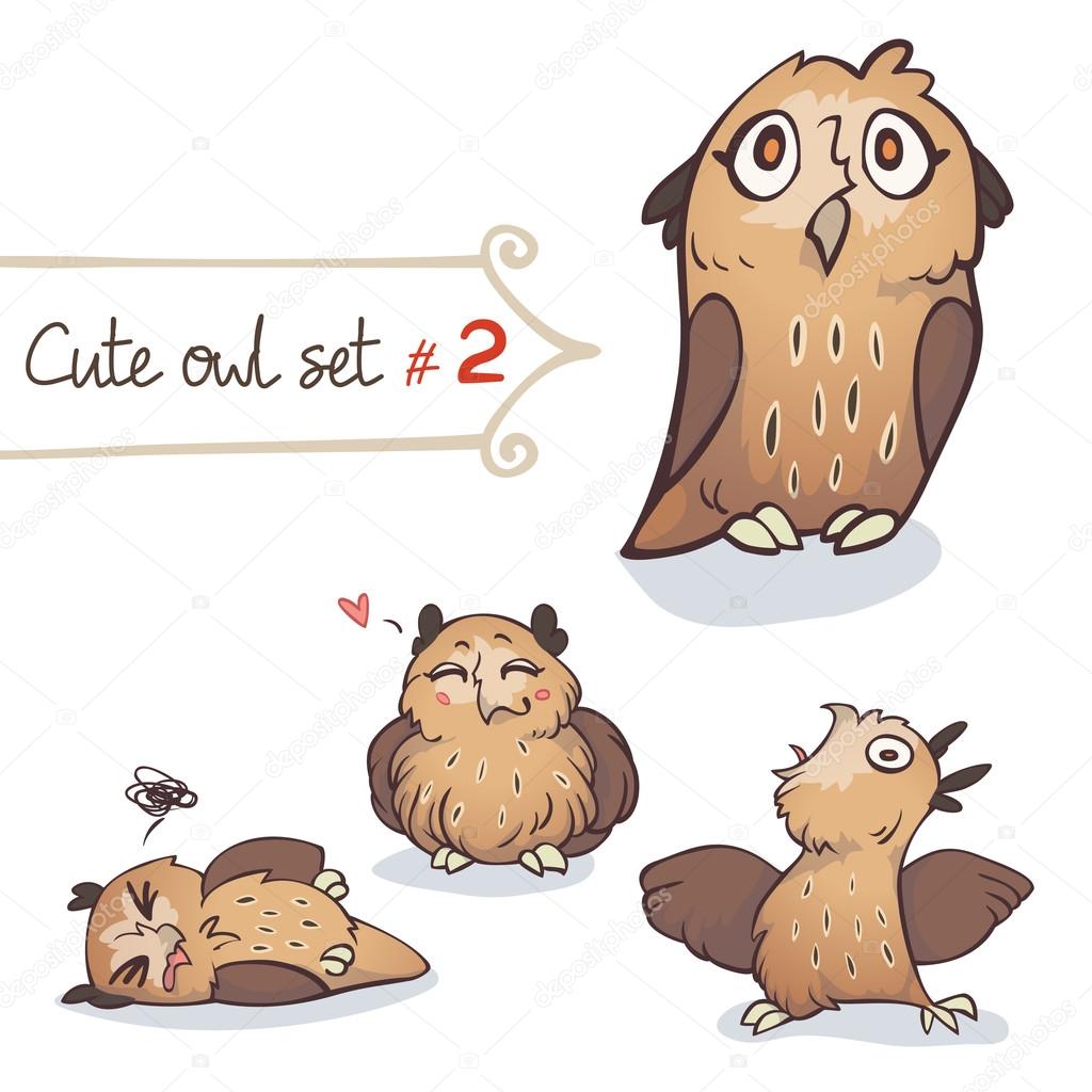 Cute Little Owl Set