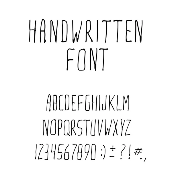 Font alfabeto inchiostro scritto a mano — Vettoriale Stock