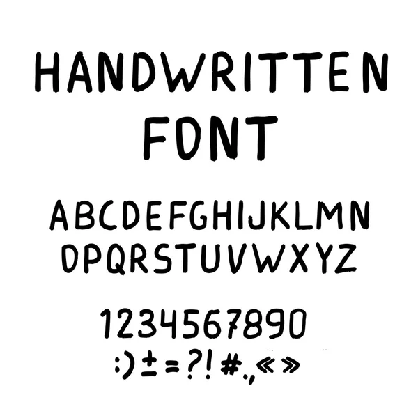 El yazısı marker alfabetik yazı tipi — Stok Vektör