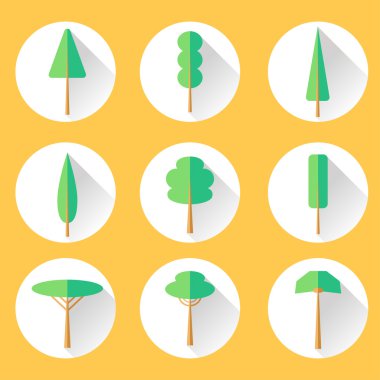 Düz ağaç Set simgesi
