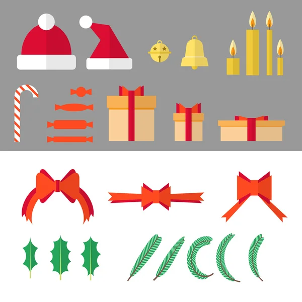 Conjunto de objetos de Navidad — Vector de stock