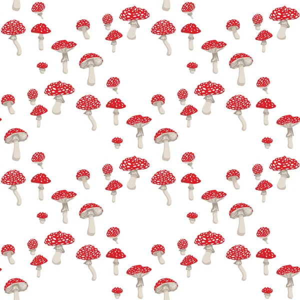 Mushrooms Pattern — Stock Vector