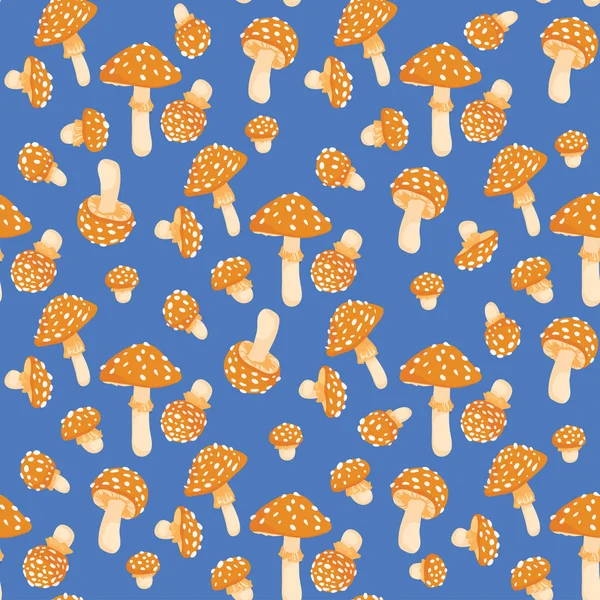 Mushrooms Pattern — Stock Vector