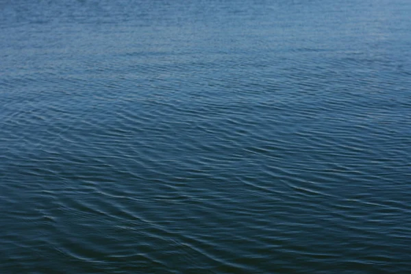 Gota Agua Creando Olas Ondulaciones Fondo Azul Oscuro —  Fotos de Stock