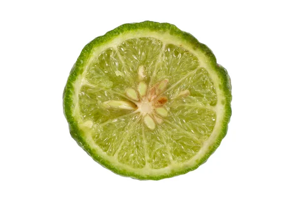 Krut Thai Namn Eller Kaffir Lime Eller Blodigelkalk Eller Mauritius — Stockfoto