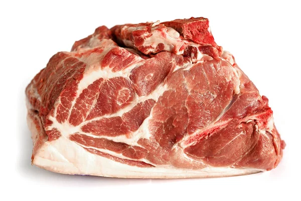 Peça Fresca Carne Crua Isolada Sobre Fundo Branco Bife Carne — Fotografia de Stock