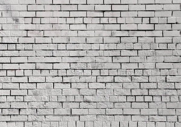 Weiße Ziegelwand Hintergrund Mit Alten Rauen Textur — Stockfoto