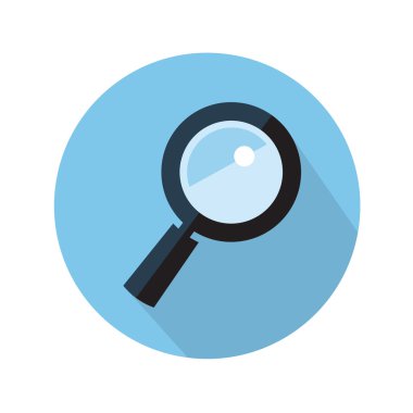 Büyüteç düz simge