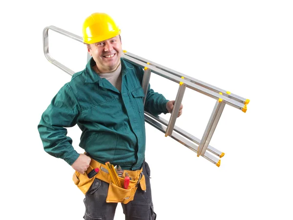 Friendly workman, clipping path included — Stock Photo, Image