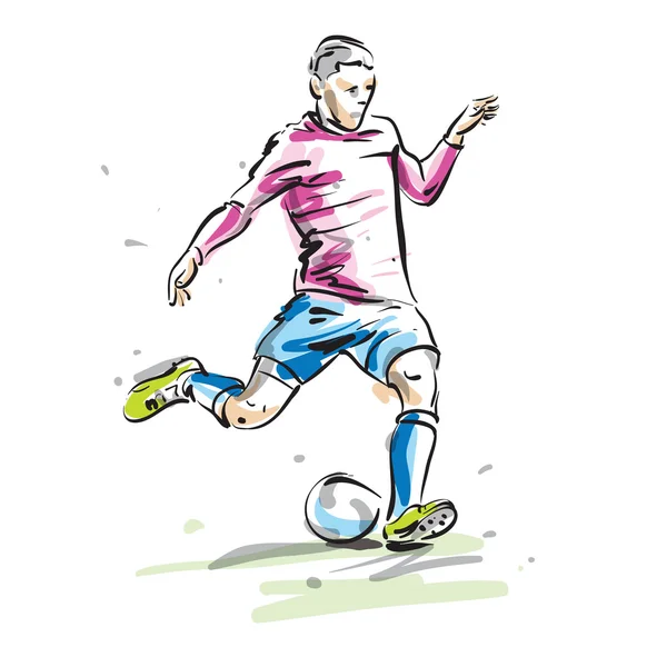 Fußball-Vektor-Illustration — Stockvektor