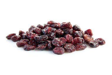 Kuru cranberries beyaz arka plan üzerinde izole