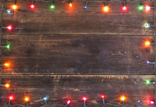 Noel ışıkları çerçeve arka plan — Stok fotoğraf