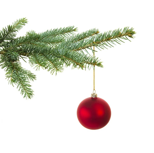 Beyaz arkaplanda Noel süslemesi