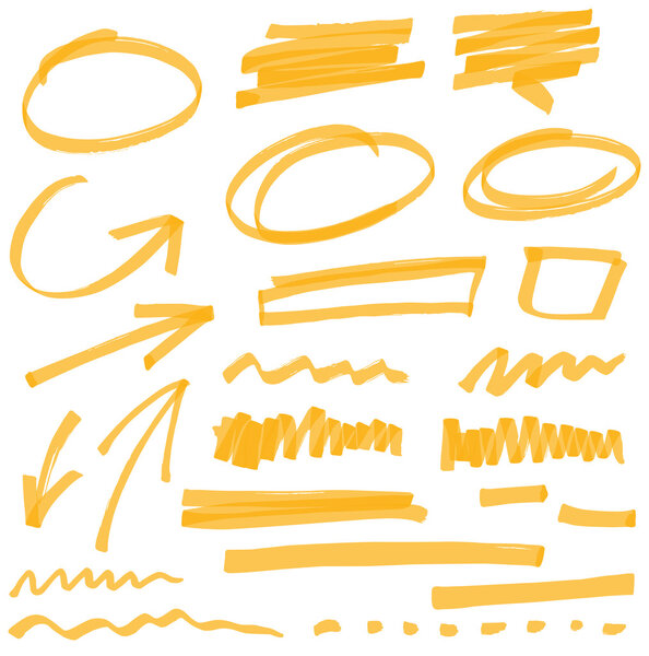 marker drawing series - vector design elements