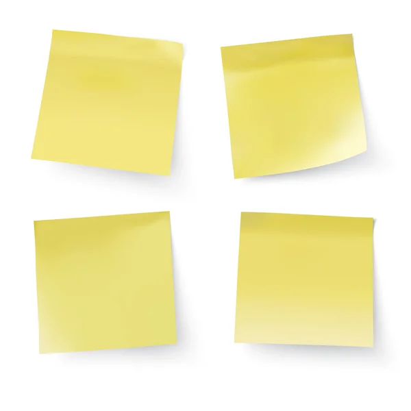 Жовтий наліпити нотатки — стоковий вектор