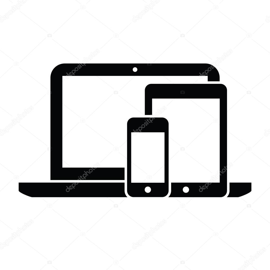 Smartphone, tablet and laptop icon Stock Vector Image by ©swavo 82407064