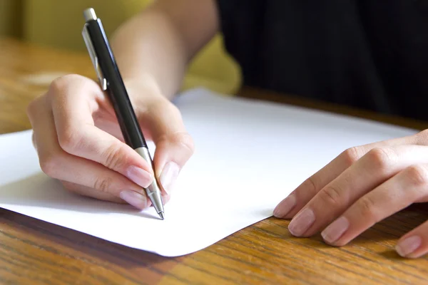 Schrijven van studenten — Stockfoto