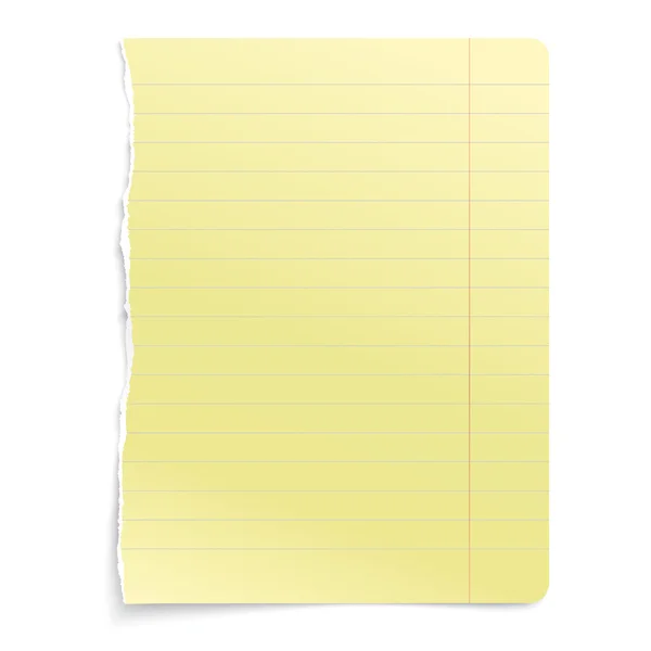 Lined paper sheet — Stock Vector