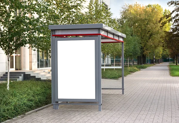 Puste miejsce na reklamę na przystanek autobusowy — Zdjęcie stockowe