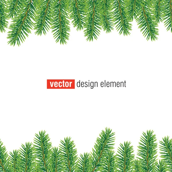 Vecteur arbre de Noël bordure — Image vectorielle