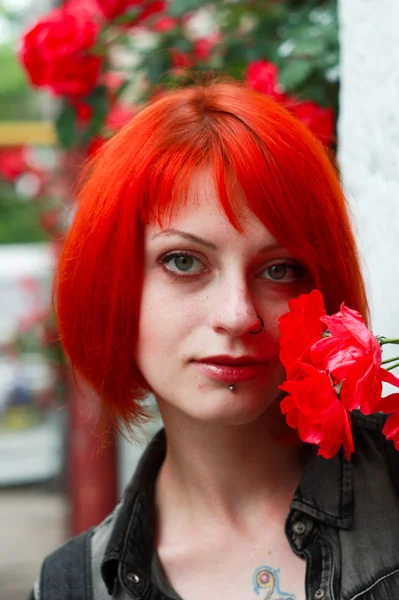 Menina cabelo vermelho — Fotografia de Stock