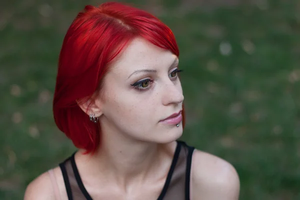 Menina cabelo vermelho — Fotografia de Stock