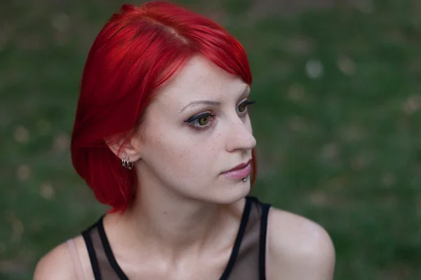 Menina cabelo vermelho — Fotografia de Stock