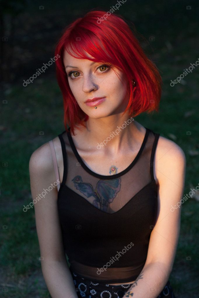 Red Hair Girl Stock Photo by ©445017 60882147