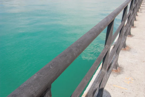 Fence on the pier — Stock Photo, Image