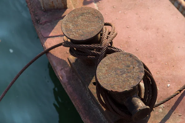 stock image Old ussr barges cemetery