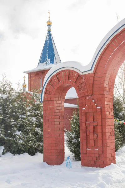 Orthodoxe Dreikönigsfeiern Das Weihwasser Wird Traditionell Dreikönigstag Von Den Menschen — Stockfoto