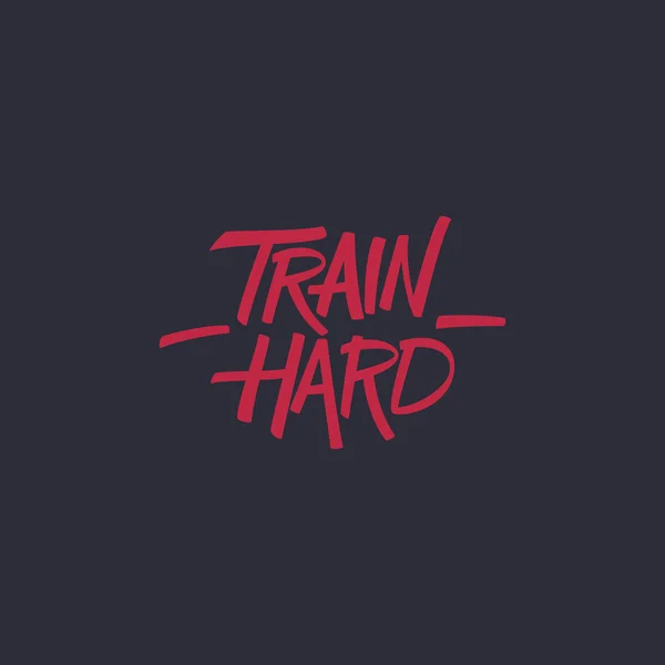 Trein hard. Training en fitness motivatie offerte. — Stockvector